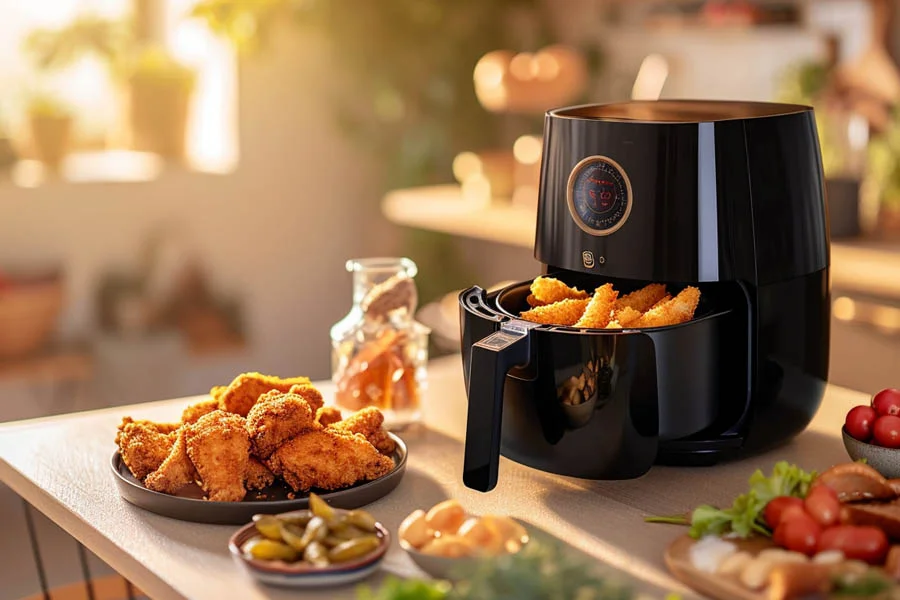 air fryer with stainless steel basket